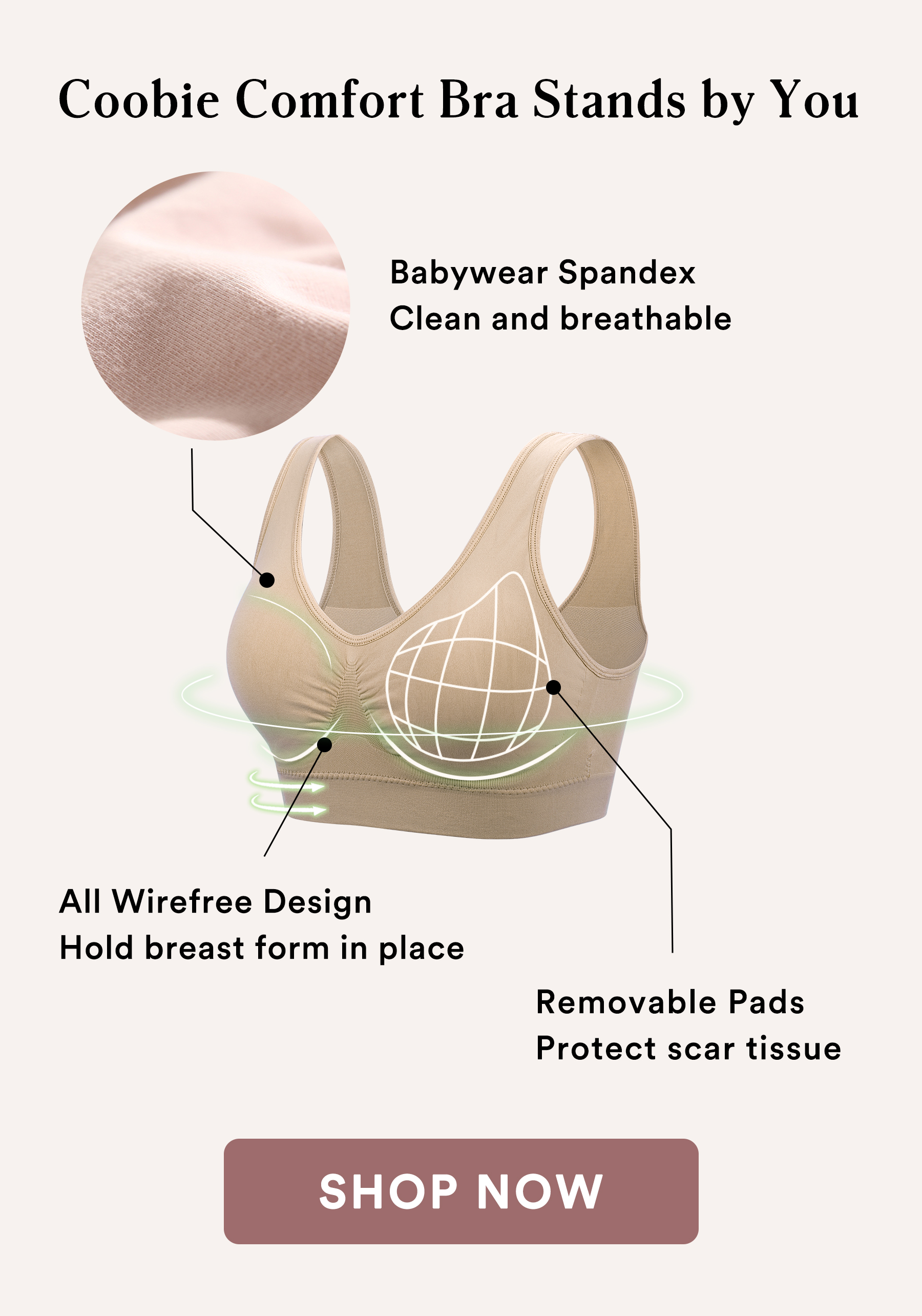 Let's Meet the Toughest Breast Challenge Coobie Seamless Bras